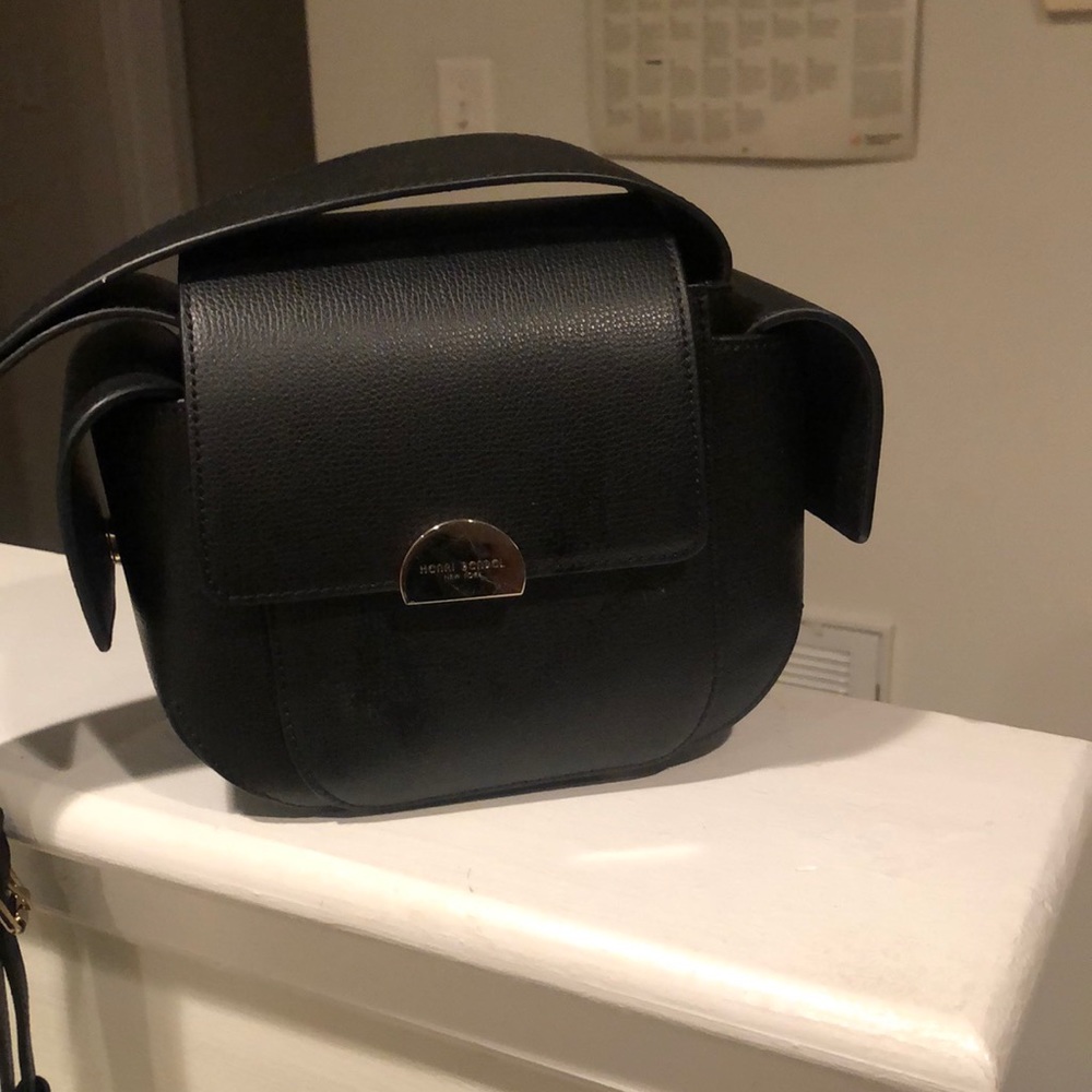 Henri bendel black leather crossbody